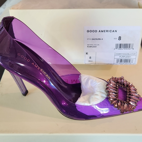 GOOD AMERICAN- CINDER-F*CKING-RELLA PUMP - Purple - Picture 3 of 3